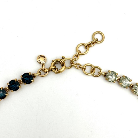 J CREW Mixed Crystal Statement Necklace - Blue Ombré - AK838 - Picture 7 of 8